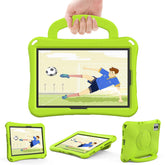 for Samsung Galaxy Tab S9/ S9 FE 5G Case (SM-X510/SM-X710/ SM-X716B) Kids Case,Lightweight EVA Kid Friendly Shockproof Protective Case,Handle Stand Tablet Cover with Shoulder Strap(Yellow-green)